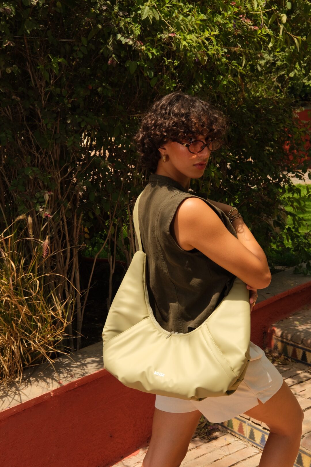 【Raucohouse】Muse croissant mini shoulder bag The croissant bag in olive – Muse the shop